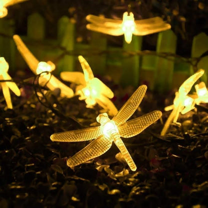 Solar Powered DragonFly LED Light String