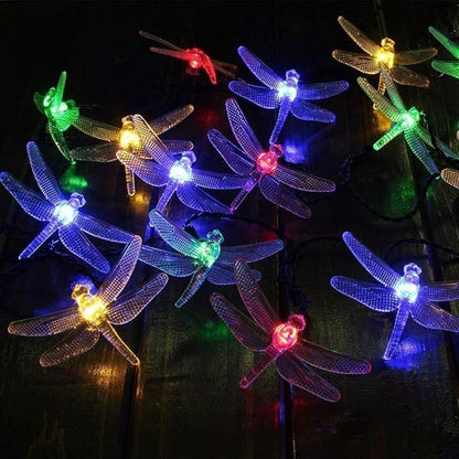 Solar Powered DragonFly LED Light String