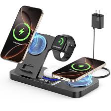 3 In 1 LED Fast Wireless Charger Stand Foldable Charging Station